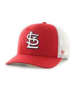 St. Louis Cardinals 47 Brand Trucker Red White Mesh Snapback Hat