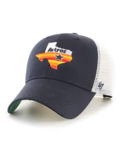 Houston Astros 47 Brand Cooperstown Navy Branson MVP White Mesh Snapback Hat