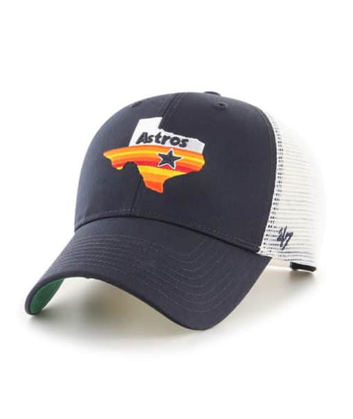 Houston Astros 47 Brand Cooperstown Navy Branson MVP White Mesh Snapback Hat