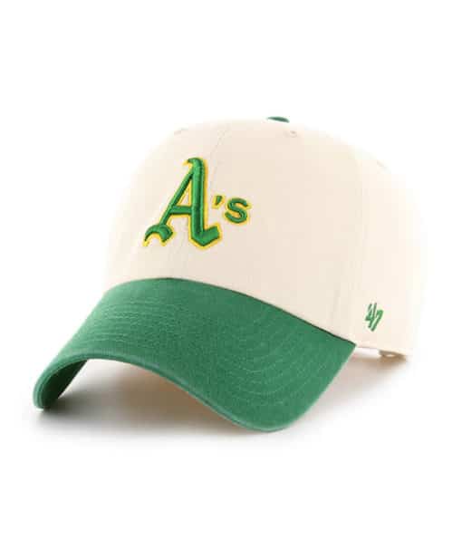 Oakland Athletics 47 Brand Cooperstown Green Natural Clean Up Adjustable Hat