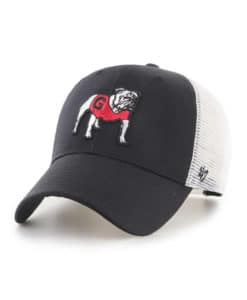 Georgia Bulldogs 47 Brand Branson Vintage Black MVP White Mesh Snapback Hat