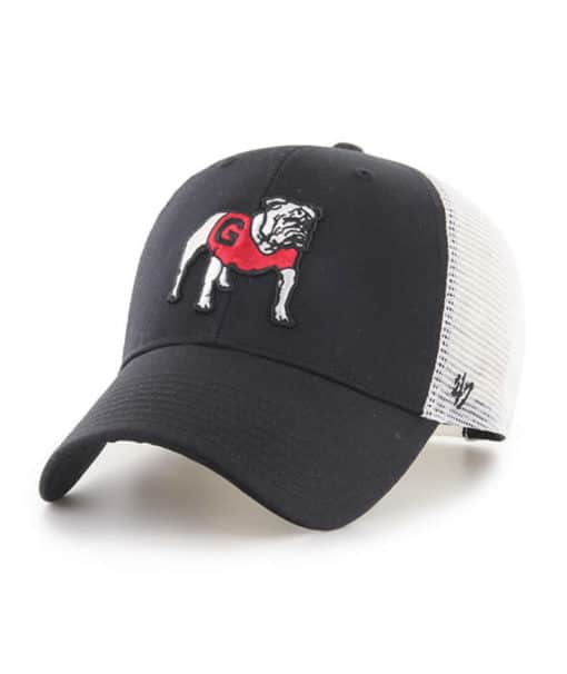 Georgia Bulldogs 47 Brand Branson Vintage Black MVP White Mesh Snapback Hat