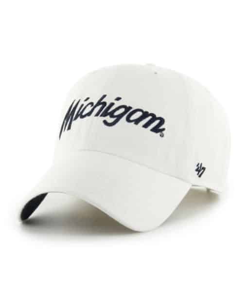 Michigan Wolverines 47 Brand White Crosstown Clean Up Adjustable Hat