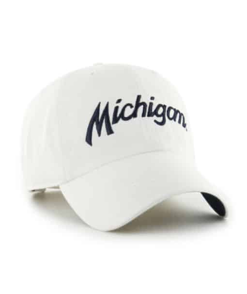 Michigan Wolverines 47 Brand White Crosstown Clean Up Adjustable Hat - Image 3