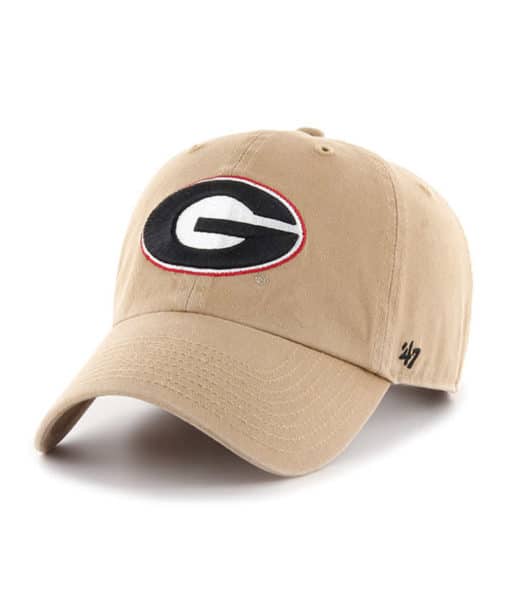 Georgia Bulldogs 47 Brand Khaki Clean Up Adjustable Hat