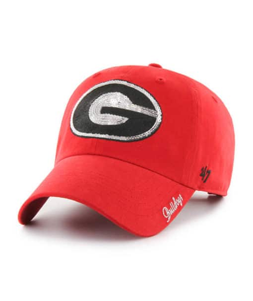 Georgia Bulldogs Women's 47 Brand Sparkle Red Clean Up Adjustable Hat