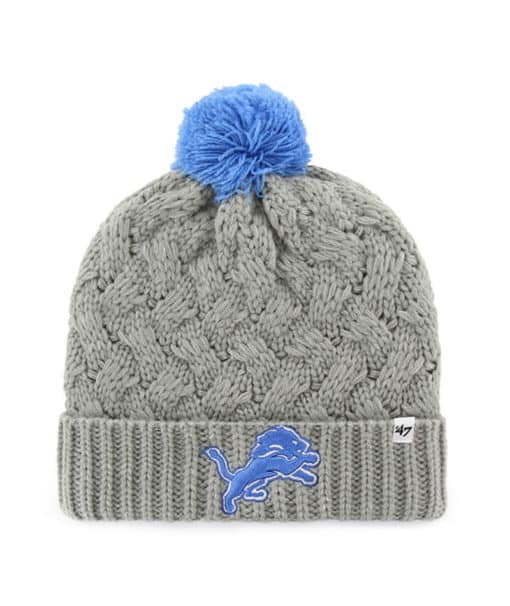 Detroit Lions Women's 47 Brand Gray Fiona Cuff Knit Hat