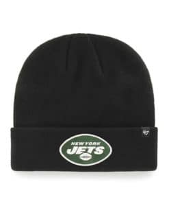 New York Jets 47 Brand Black Raised Cuff Knit Hat