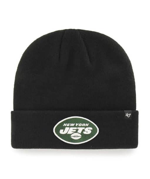 New York Jets 47 Brand Black Raised Cuff Knit Hat