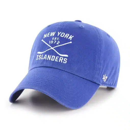 New York Islanders 47 Brand Royal Cross Sticks Adjustable Hat