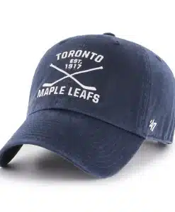 Toronto Maple Leafs 47 Brand Navy Cross Sticks Adjustable Hat