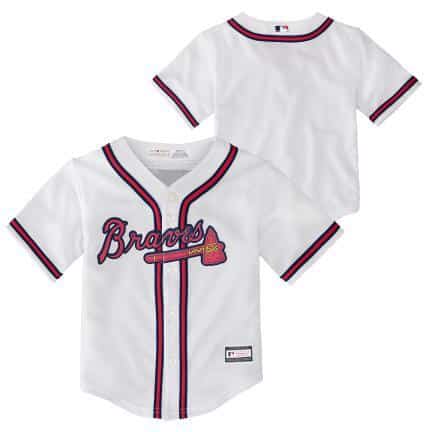 Atlanta Braves Baby INFANT White Home Jersey - Detroit Game Gear