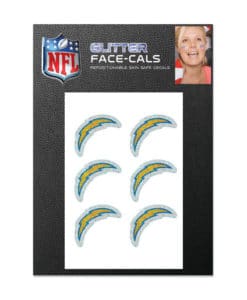 Los Angeles Chargers Temporary Tattoos Glitter Face Cals