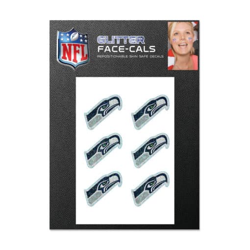 Seattle Seahawks Temporary Tattoos Glitter Face Cals