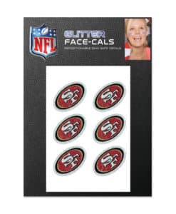 San Francisco 49ers Temporary Tattoos Glitter Face Cals