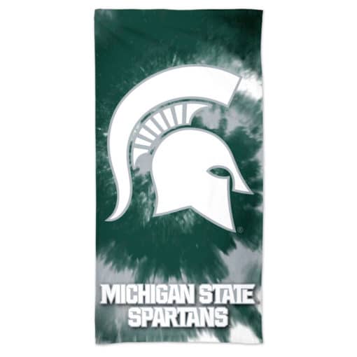 Michigan State Spartans 30″ x 60″ Green Gray Tie Dye Look Beach Towel