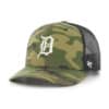 Detroit Tigers 47 Brand Camo Trucker Black Mesh Snapback Hat