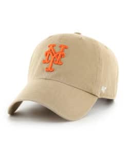 New York Mets 47 Brand Orange Khaki Clean Up Adjustable Hat