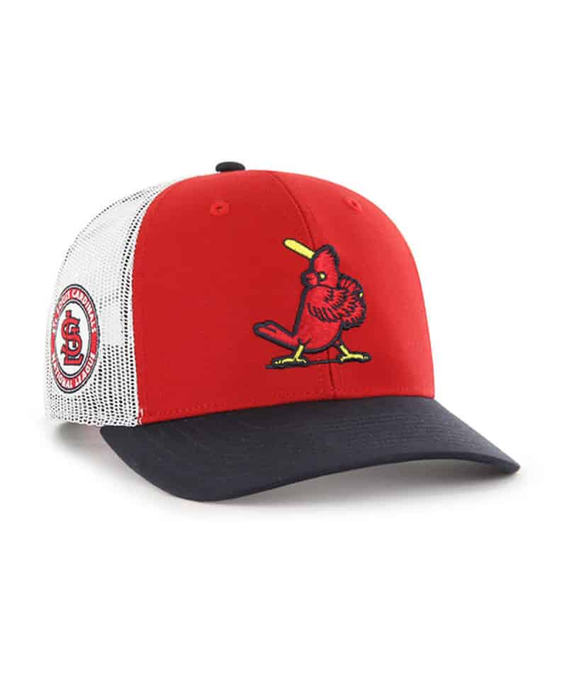 VTG St Louis Cardinals 47 Brand Snapback Hat Navy Red