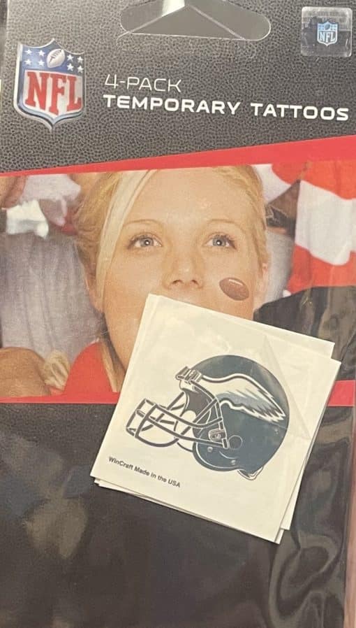 Philadelphia Eagles 4 Pack Temporary Tattoos