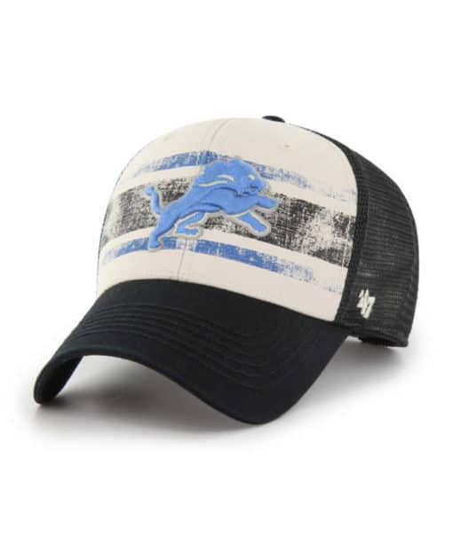 Detroit Lions 47 Brand Breakout Vintage Black MVP Mesh Snapback Hat