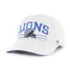 Detroit Lions 47 Brand White Roscoe Hitch Snapback Hat