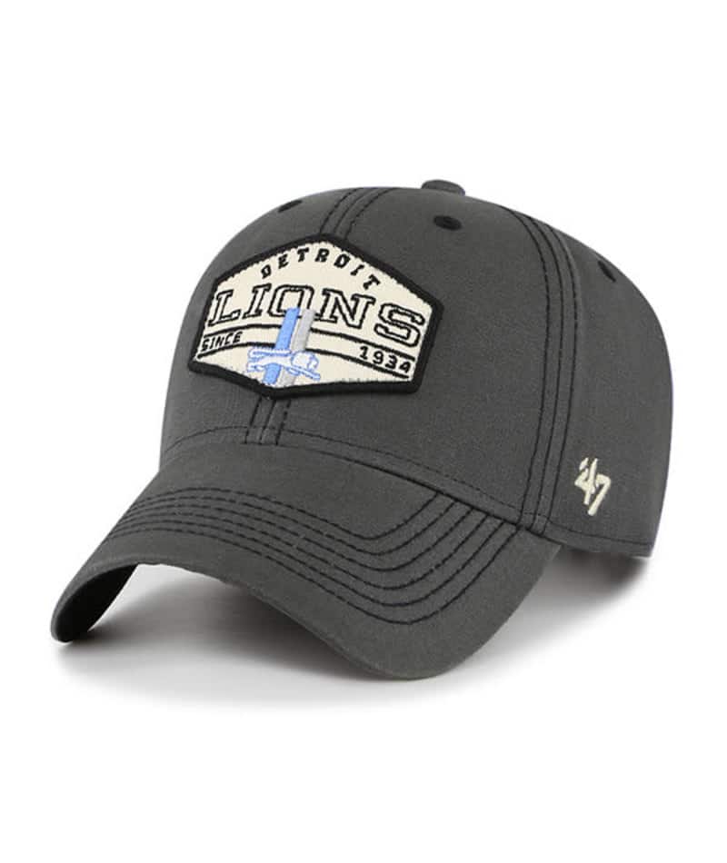Detroit Lions 47 Brand Legacy Charcoal Arcadia MVP Adjustable Hat ...