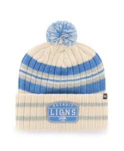 Detroit Lions 47 Brand Legacy Hone Natural Cuff Knit Hat
