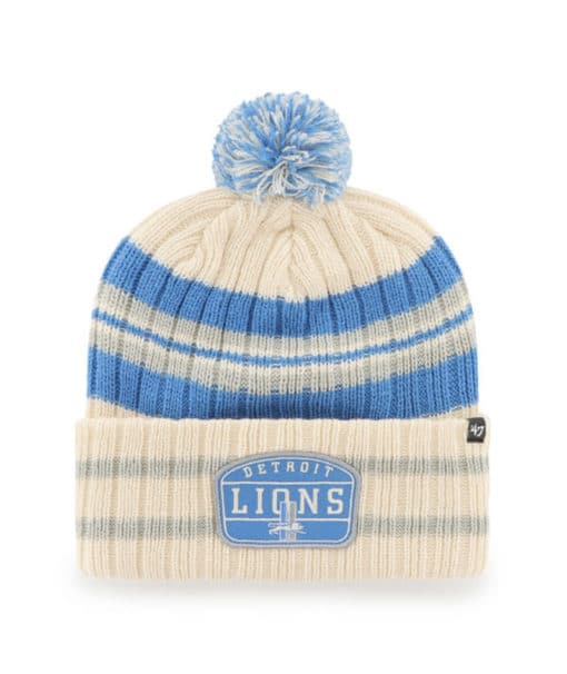 Detroit Lions 47 Brand Legacy Hone Natural Cuff Knit Hat
