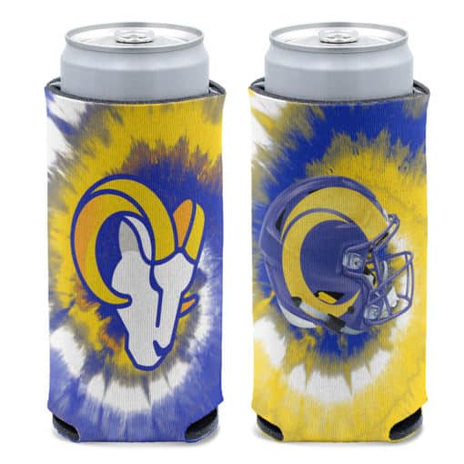 Los Angeles Rams 12 oz Slim Tie Dye Can Cooler Holder