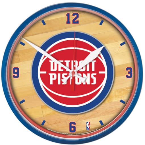 Detroit Pistons Round Wall Clock