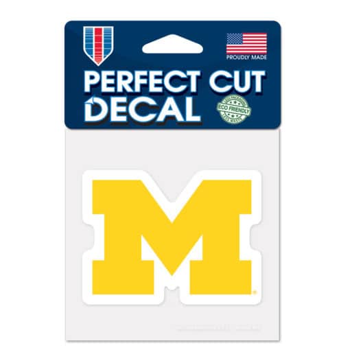 Michigan Wolverines 4" x 4" Perfect Cut Decal