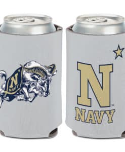 Navy Midshipmen 12 oz Gray Can Cooler Holder