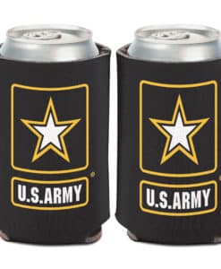 U.S. Army Black Can Cooler 12 oz