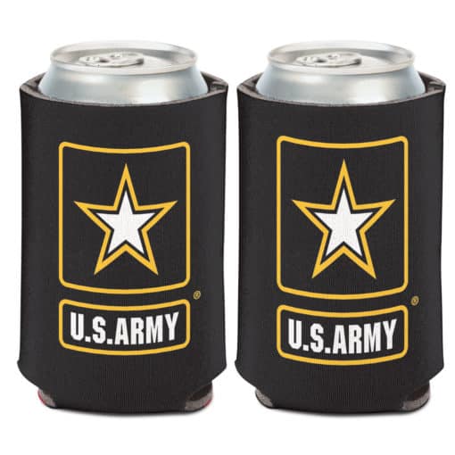 U.S. Army Black Can Cooler 12 oz