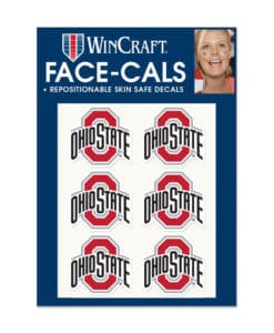 Ohio State Buckeyes Temporary Tattoos Face Cals