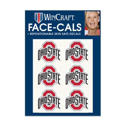Ohio State Buckeyes Temporary Tattoos Face Cals