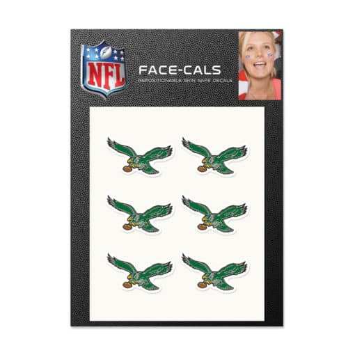 Philadelphia Eagles Retro Face Cals Temporary Tattoos