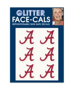 Alabama Crimson Tide Glitter Face Cals Temporary Tattoos