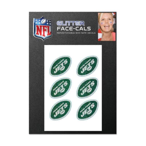 New York Jets Glitter Face Cals Temporary Tattoos