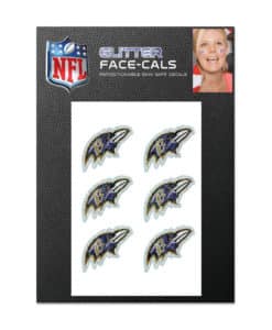 Baltimore Ravens Glitter Face Cals Temporary Tattoos