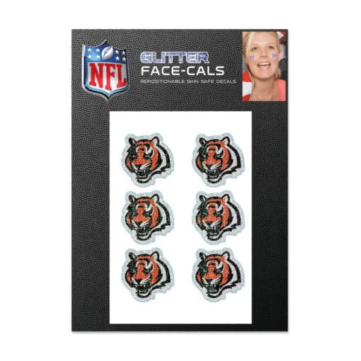 Cincinnati Bengals Glitter Face Cals Temporary Tattoos