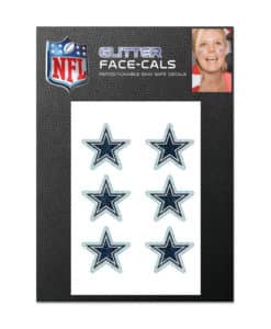 Dallas Cowboys Glitter Face Cals Temporary Tattoos