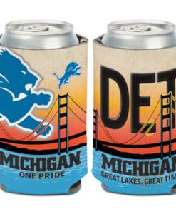 Detroit Lions 12 oz State Plate Can Cooler Holder