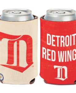 Detroit Red Wings 12 oz Vintage Cream/Red Can Cooler Holder