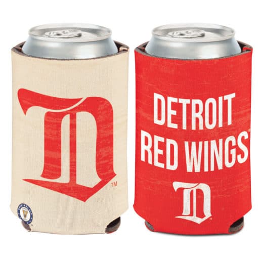 Detroit Red Wings 12 oz Vintage Cream/Red Can Cooler Holder