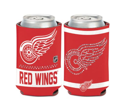 Detroit Red Wings 12 oz Bling Can Cooler Holder