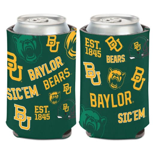 Baylor Bears 12 oz Scatterprint Can Cooler Holder