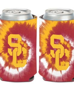 USC Trojans 12 oz Tie Dye Can Cooler Holder