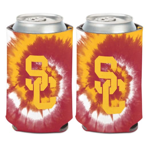 USC Trojans 12 oz Tie Dye Can Cooler Holder